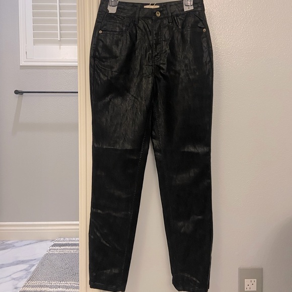 C&V Chelsea & Violet-High Rise Skinny Shiny Jeans - Picture 4 of 12